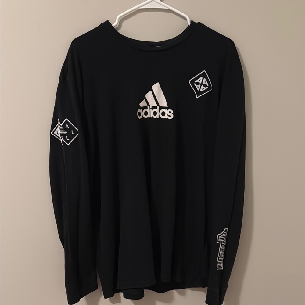 Adidas Black Graphic Long Sleeve Tee